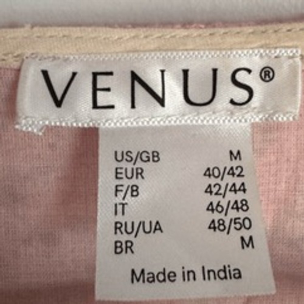 Venus Womens Long Crochet Embroidered Pink White Floral Ombre Maxi Dress sz M - Picture 9 of 13